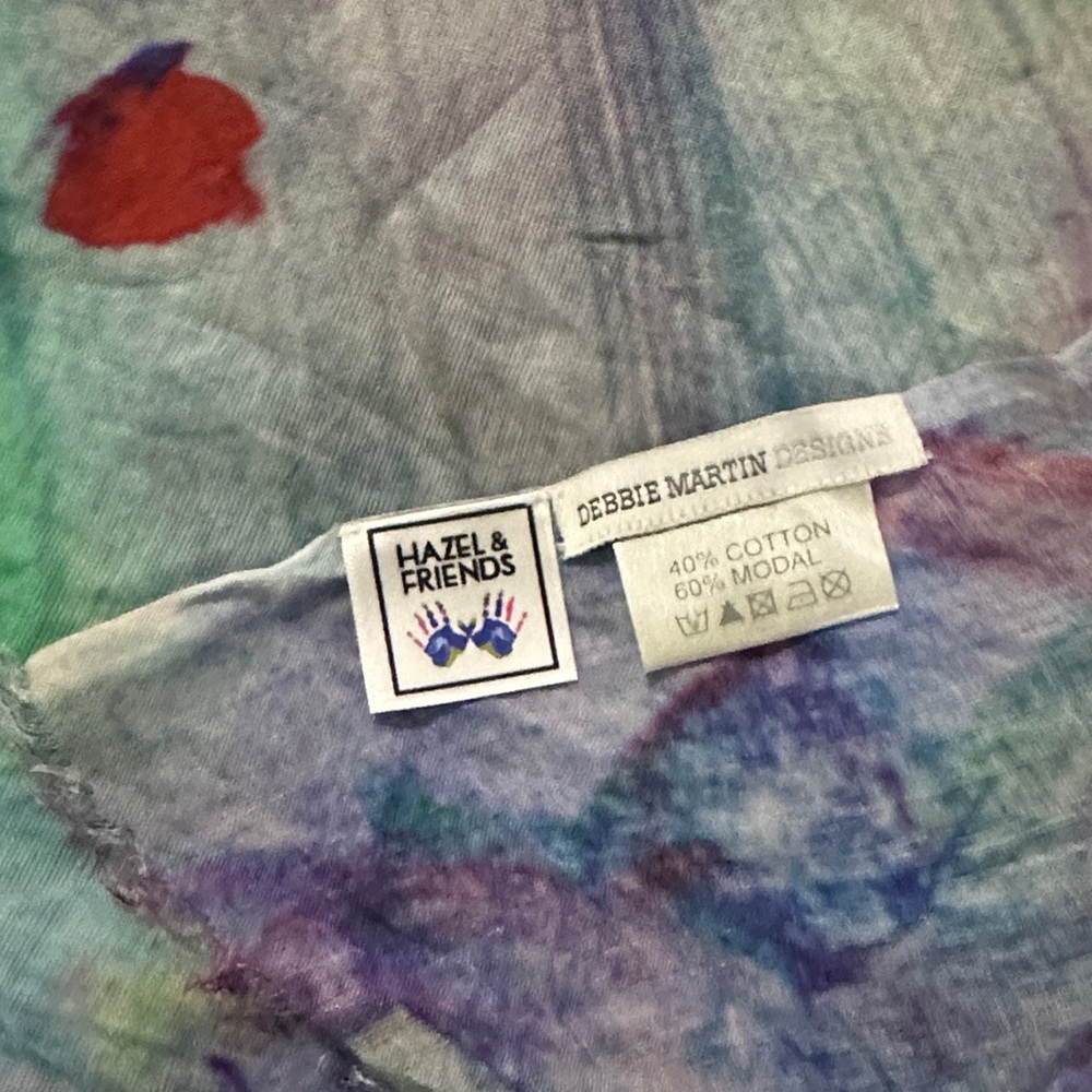 Vibrant Multicolor Abstract Scarf - Picture 2 of 5